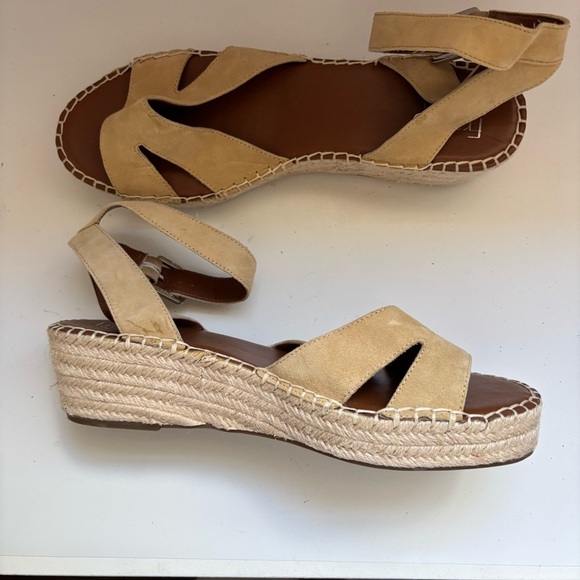 Franco Sarto Pellia Nude Platform‎ Straw Suede Sz 12M - Picture 4 of 8